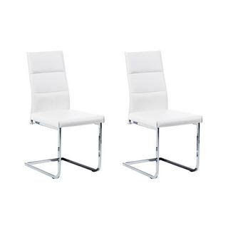 Beliani Lot de 2 chaises en Cuir PU Moderne ROCKFORD  