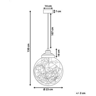 Beliani Lampe suspension en Verre Moderne BENI  