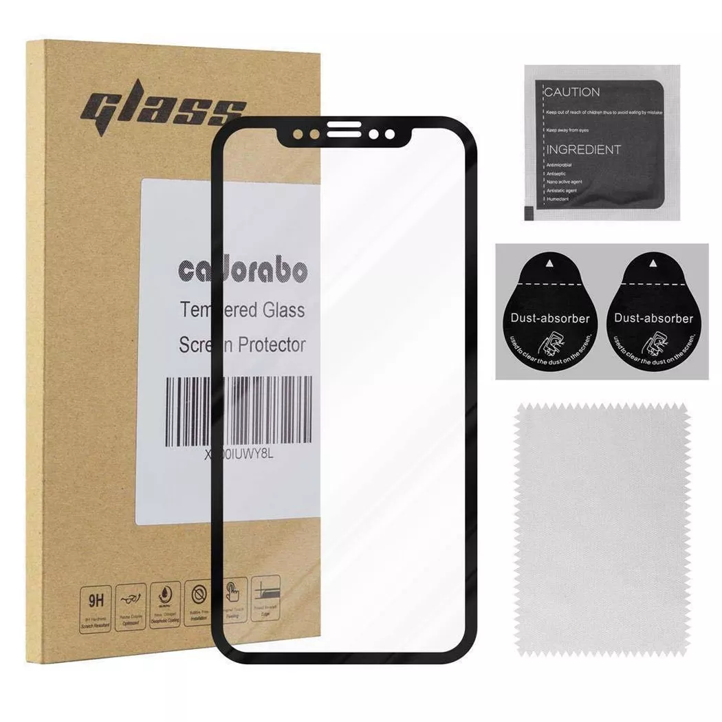 Cadorabo – Vollbild Panzerfolie für Apple iPhone X XS, Schwarz