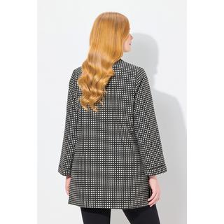 Ulla Popken Jacquard A-Linie Jacke Reverskragen Seitenschlitze  