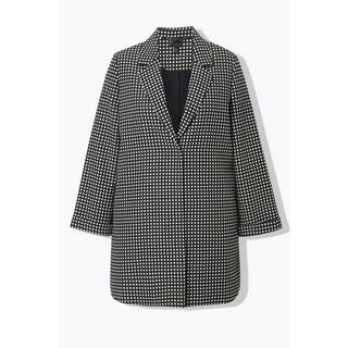 Ulla Popken Jacquard A-Linie Jacke Reverskragen Seitenschlitze  