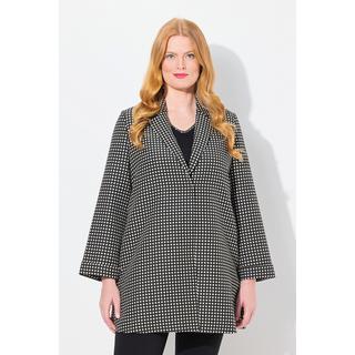 Ulla Popken Jacquard A-Linie Jacke Reverskragen Seitenschlitze  