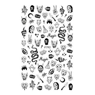 B2X  Blatt Nagelsticker 