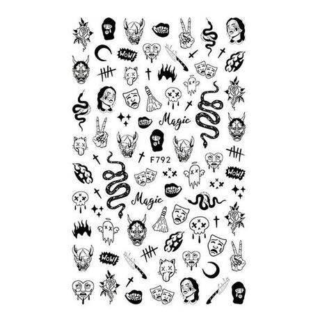 B2X  Blatt Nagelsticker 