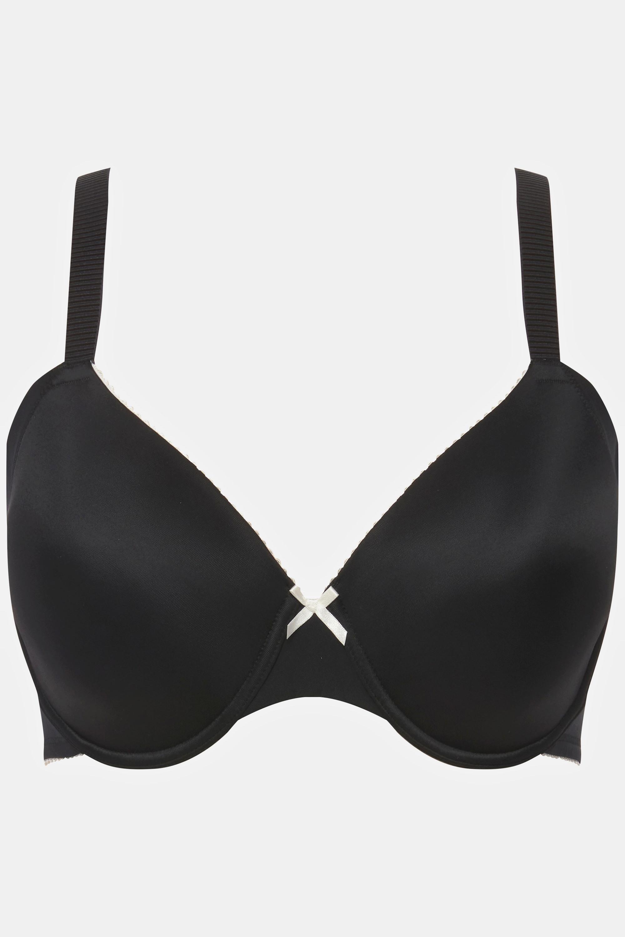 Ulla Popken  Reggiseno con ferretto, orli decorativi e coppe morbide, coppa B/E 