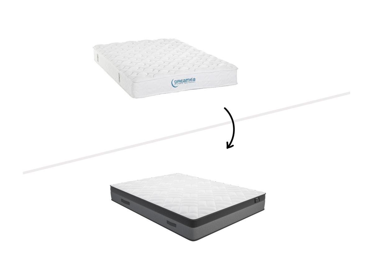 DREAMEA Matelas ressorts ensachés mémoire de forme ILLUSION de DREAMEA  