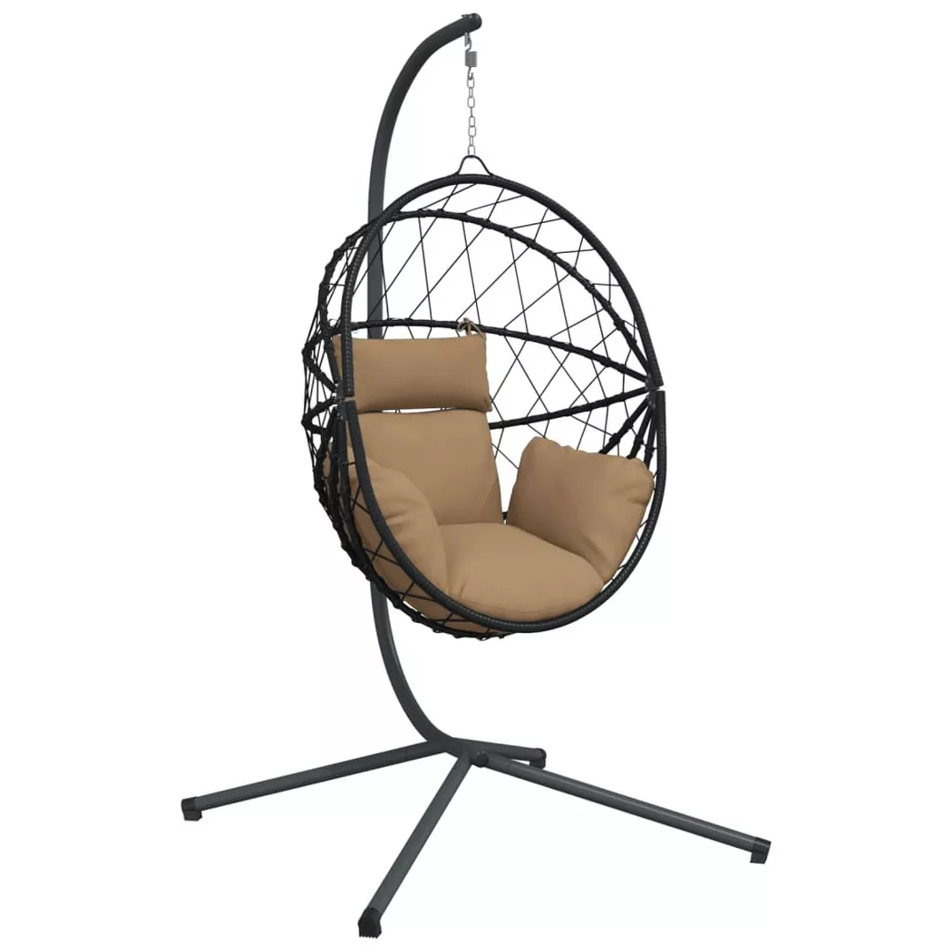 VidaXL - sedia a uovo sospesa Rattan, One Size, Beige