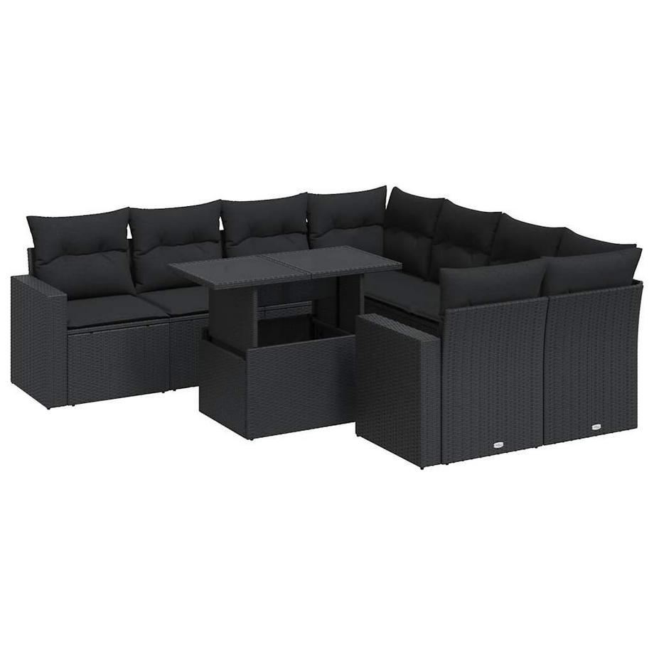 set di divani da giardino Polirattan