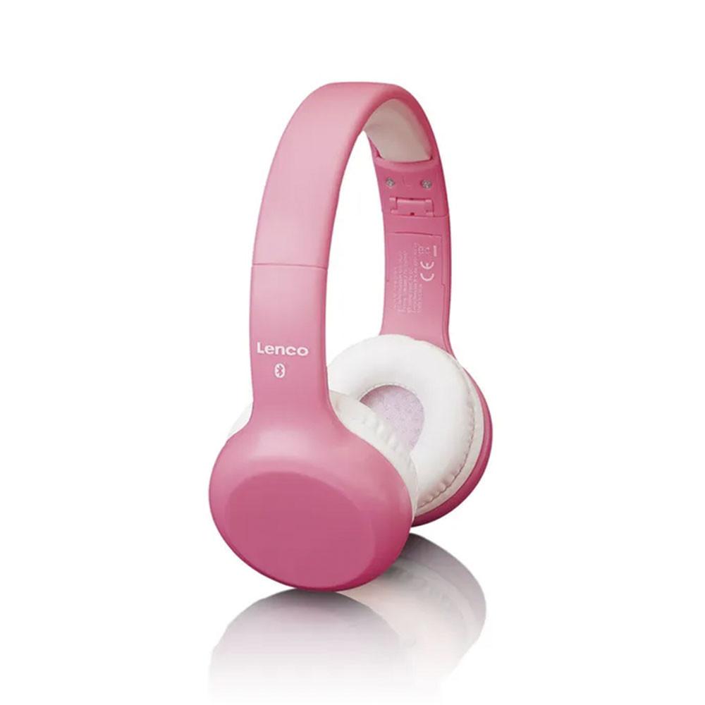 Lenco  LENCO HPB-110PK AURICOLARE CON CAVO E SENZA CAVO A PADIGLIONE MICRO-USB BLUETOOTH ROSA 