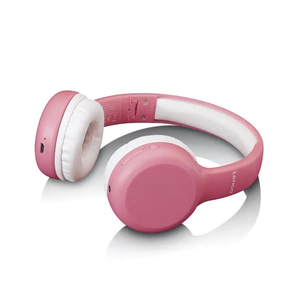 Lenco  LENCO HPB-110PK AURICOLARE CON CAVO E SENZA CAVO A PADIGLIONE MICRO-USB BLUETOOTH ROSA 