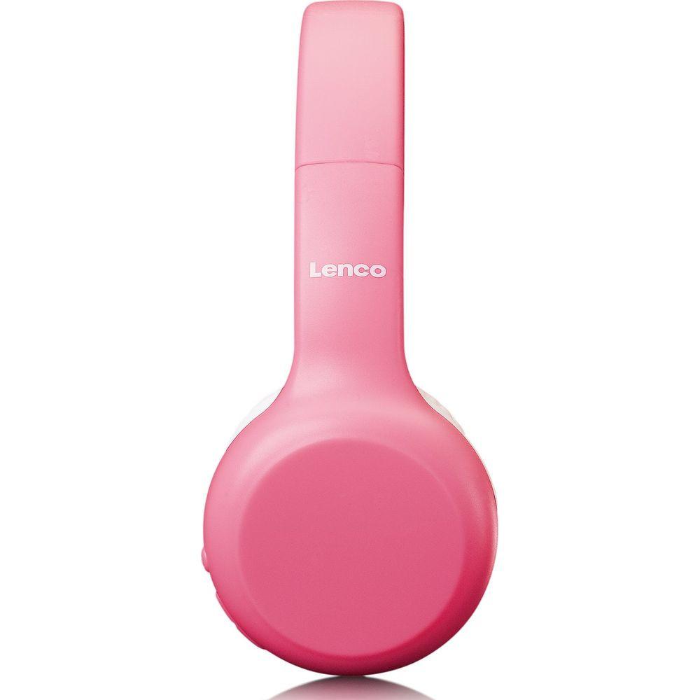 Lenco  LENCO HPB-110PK AURICOLARE CON CAVO E SENZA CAVO A PADIGLIONE MICRO-USB BLUETOOTH ROSA 