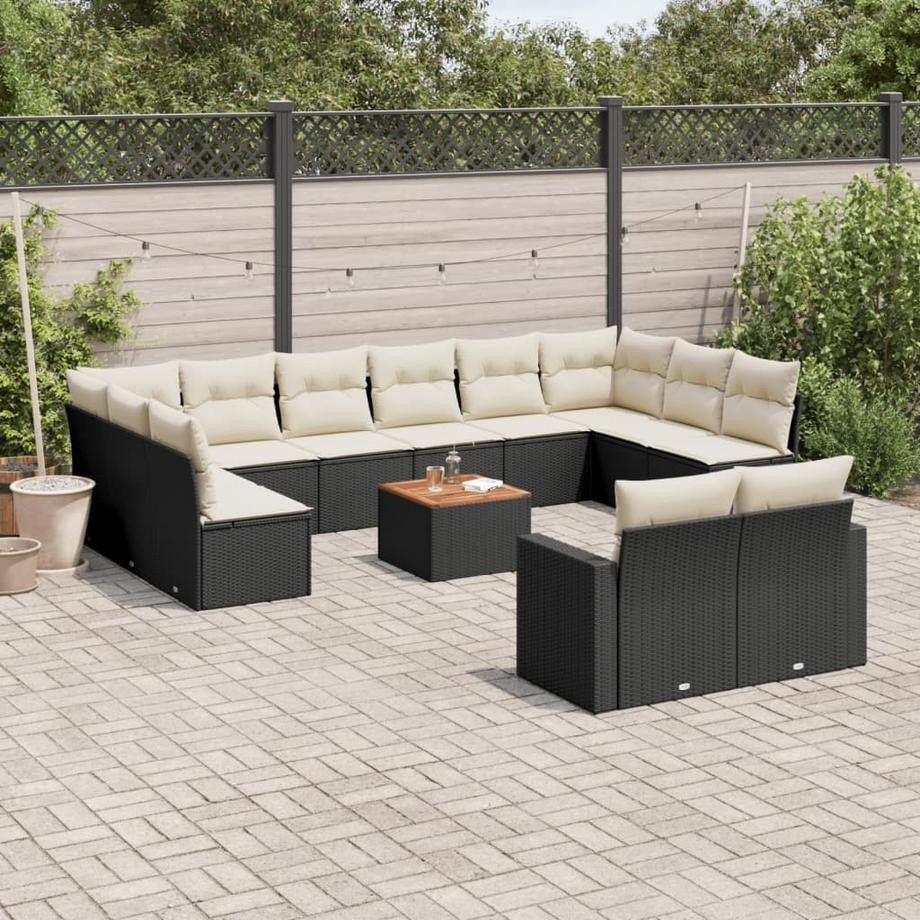 VidaXL set divano da giardino Polirattan  