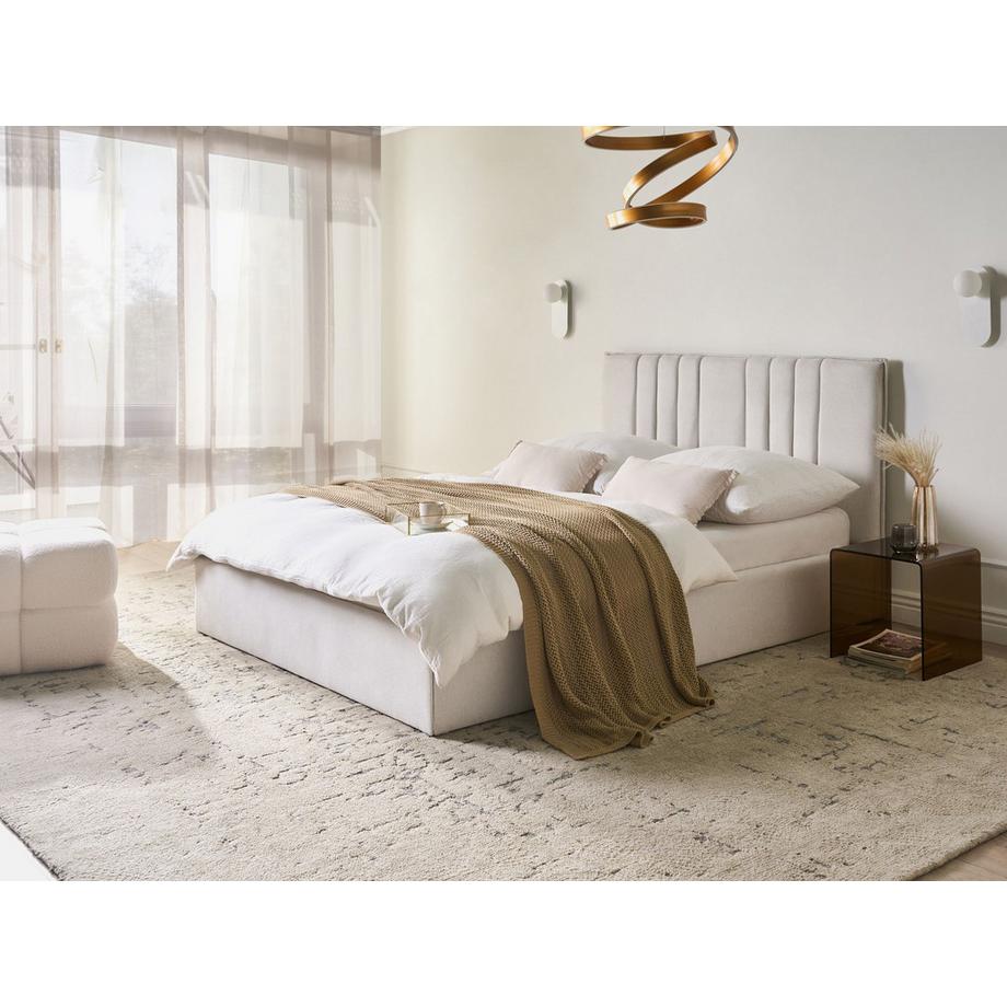 Beliani Letto contenitore en Tessuto Moderno TARASCON  