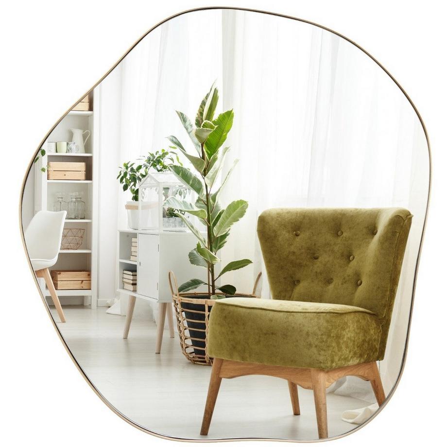 Northix Asymmetrischer Wandspiegel, einfache Installation  