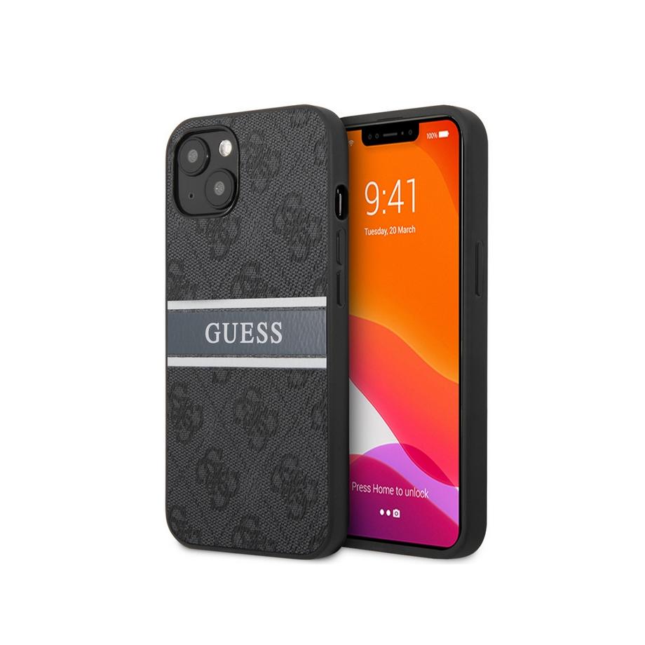 GUESS  Cover per iPhone 13 Mini PU 4G Stripe 