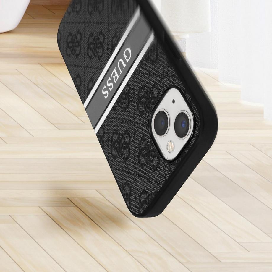 GUESS  Cover per iPhone 13 Mini PU 4G Stripe 