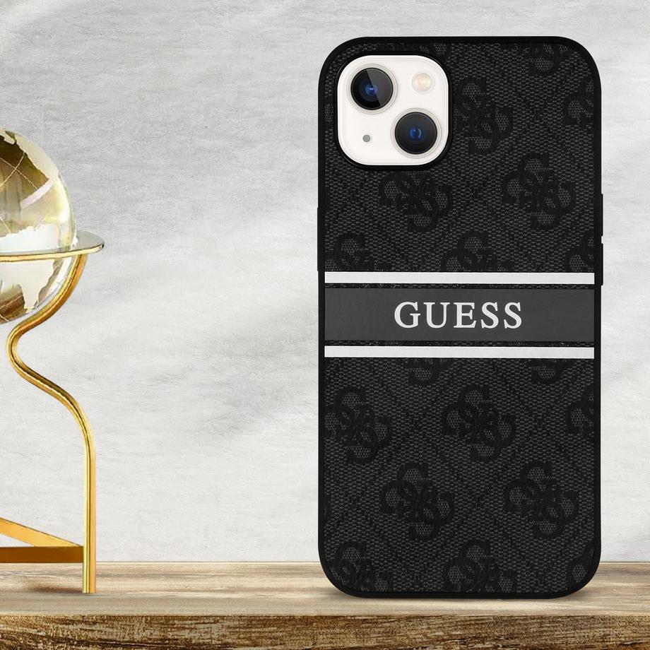 GUESS  Cover per iPhone 13 Mini PU 4G Stripe 