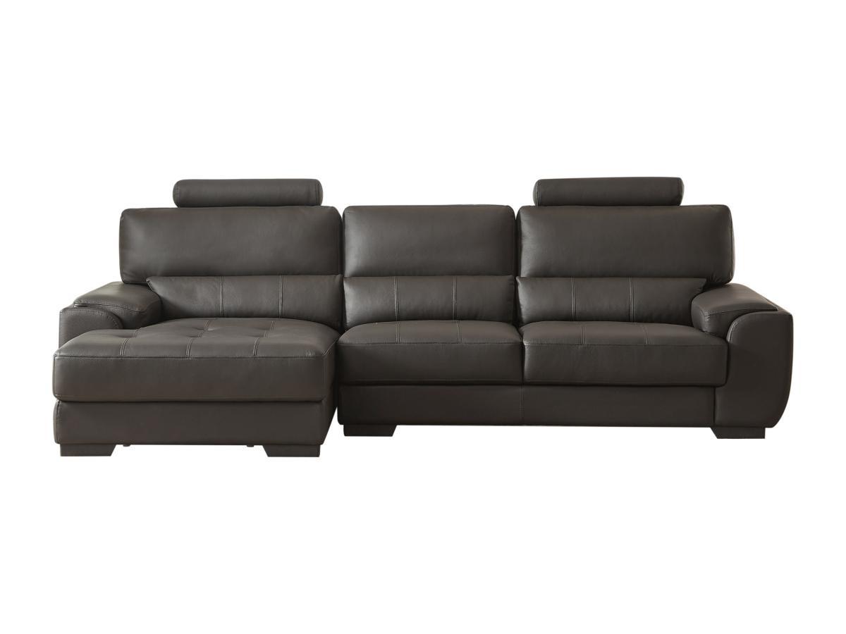 Vente-unique Ecksofa Leder Ecke Links METROPOLITAN II  