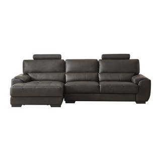 Vente-unique Ecksofa Leder Ecke Links METROPOLITAN II  