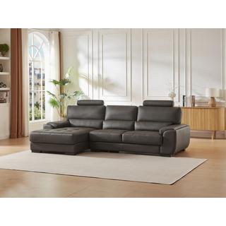 Vente-unique Ecksofa Leder Ecke Links METROPOLITAN II  