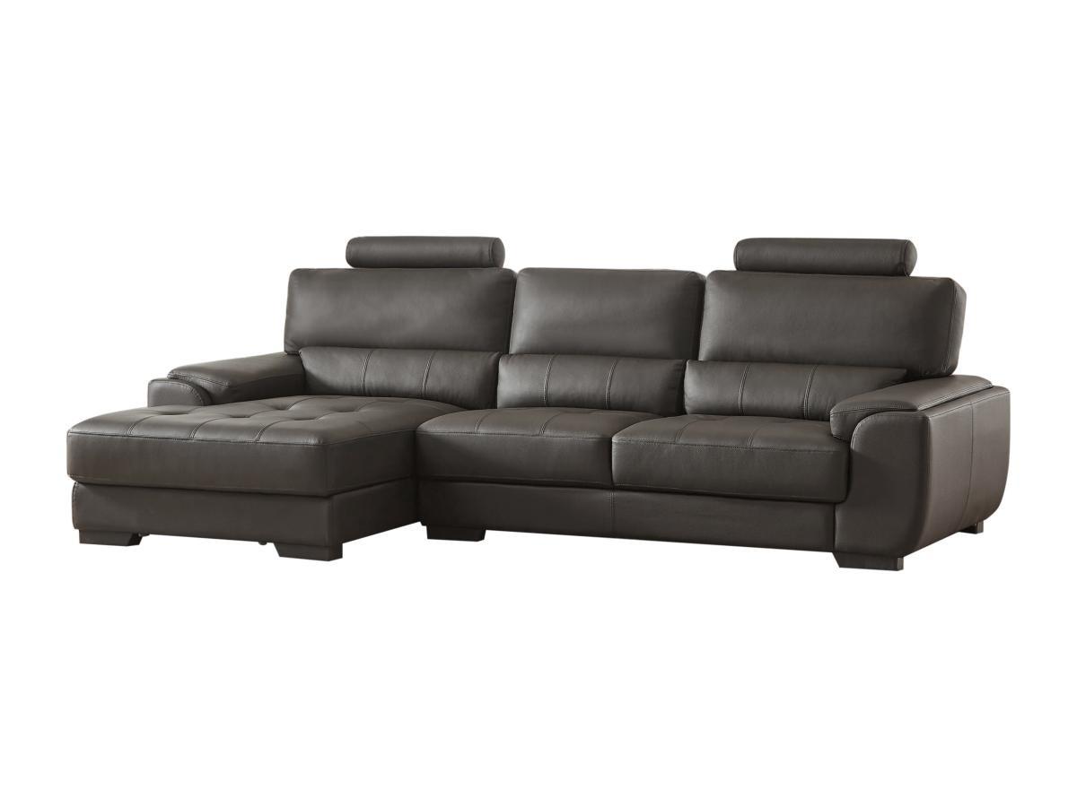 Vente-unique Ecksofa Leder Ecke Links METROPOLITAN II  