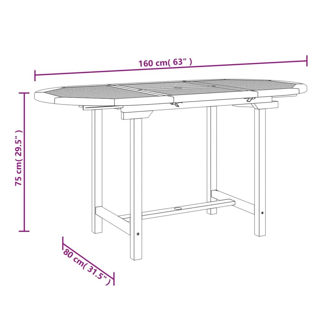 VidaXL Table de jardin bois  