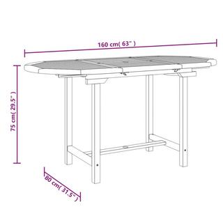 VidaXL tavolo da giardino Legno  