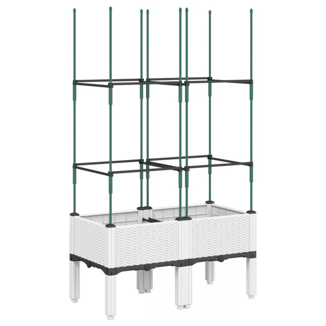 VidaXL - Jardinière polypropylène, One Size, Blanc