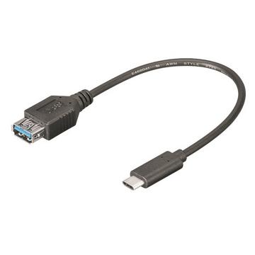 7001305 cavo USB 0,2 m USB 3.2 Gen 1 (3.1 Gen 1) USB C USB A Nero