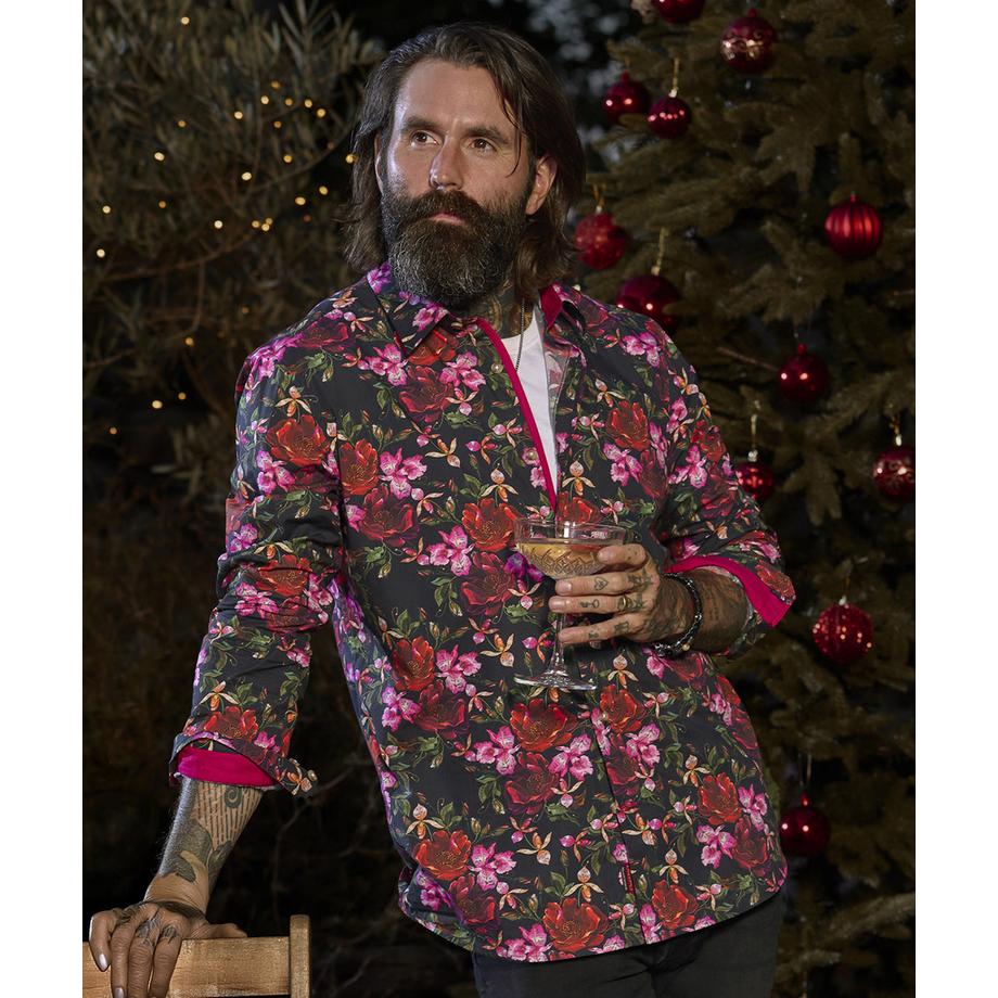 Joe Browns Hemd mit Blumenprint Kontrastdetails  