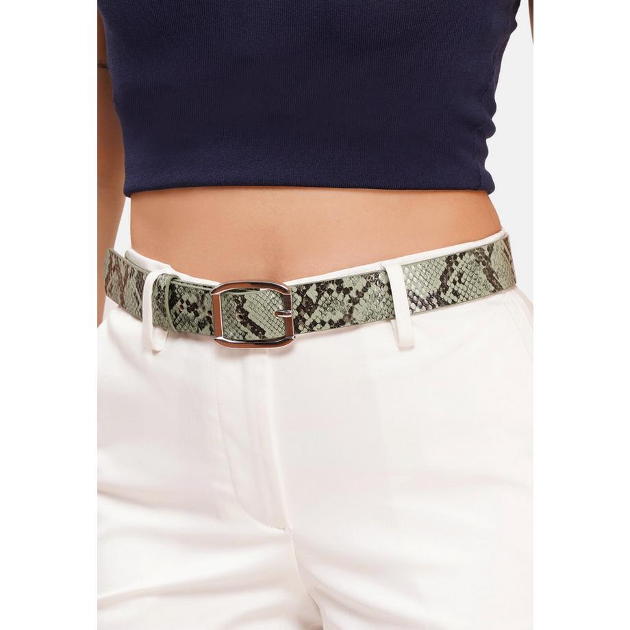 AVANT-GARDE PARIS  Ceinture imprimé serpent exotique 