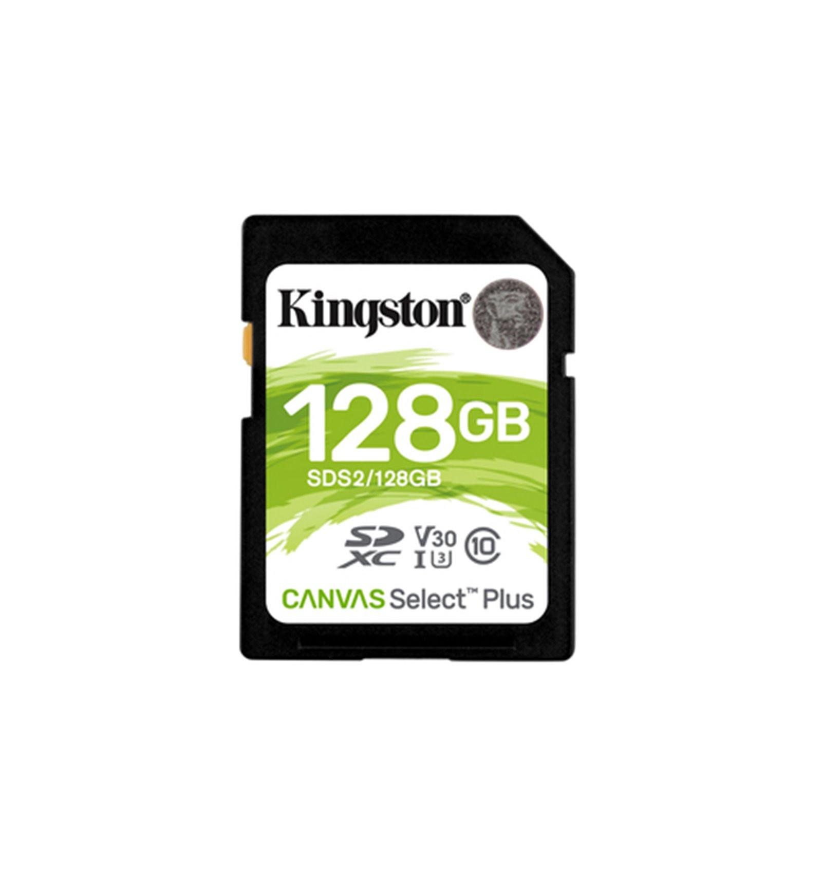 Kingston  128GB SDXC CANVAS SELECT PLUS 100R C10 UHS-I U3 V30 