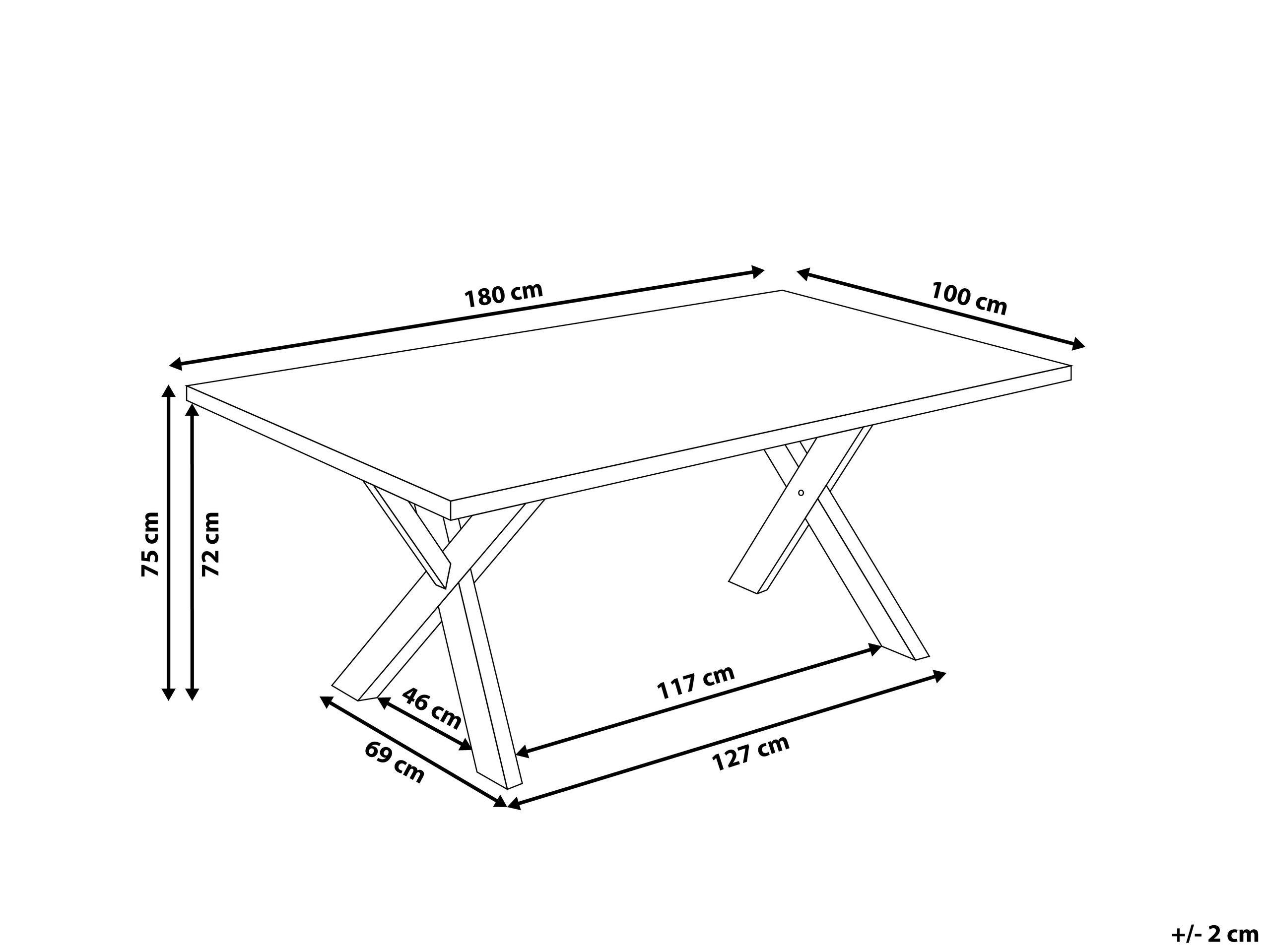 Beliani Table de repas en MDF Industriel LISALA  