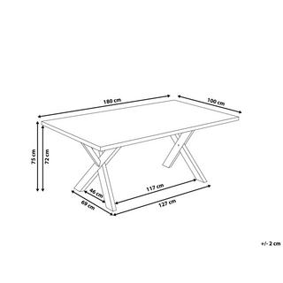 Beliani Table de repas en MDF Industriel LISALA  