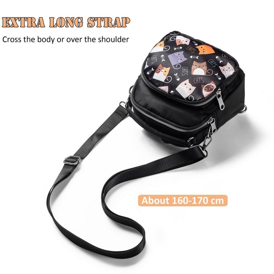 Only-bags.store Kleine Nylon Umhängetasche Mini Rucksack  