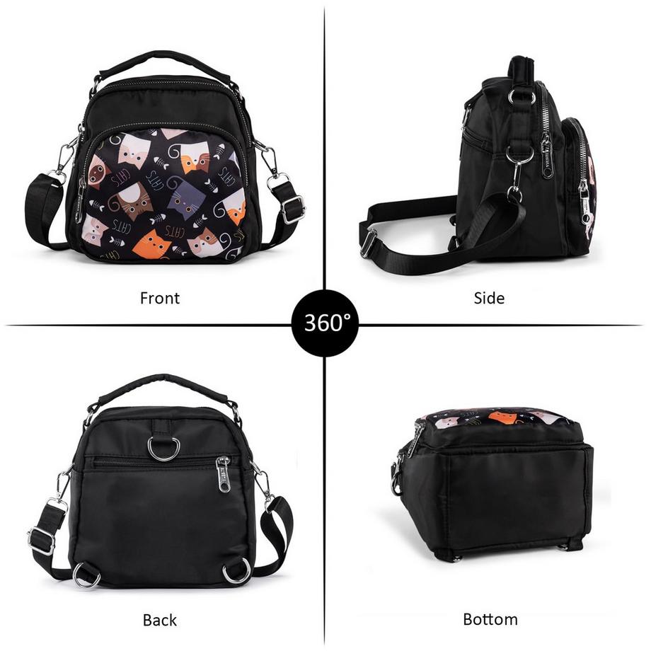 Only-bags.store Kleine Nylon Umhängetasche Mini Rucksack  