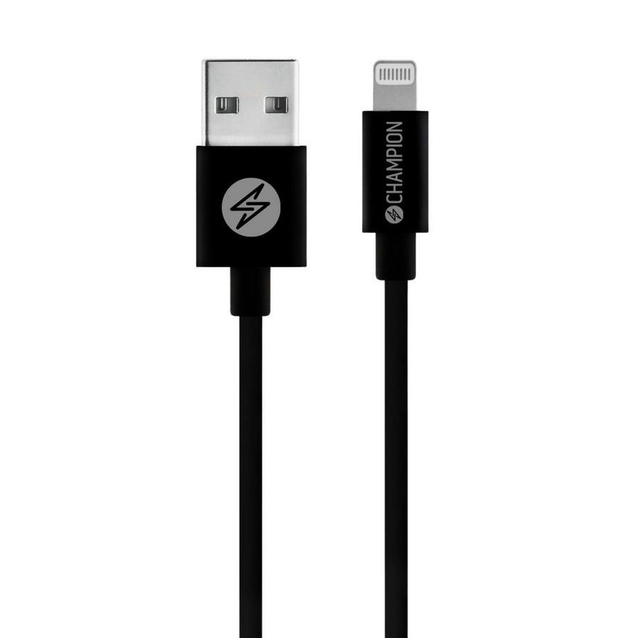 USB-A-auf-Lightning-Kabel, 2 m, Schwarz
