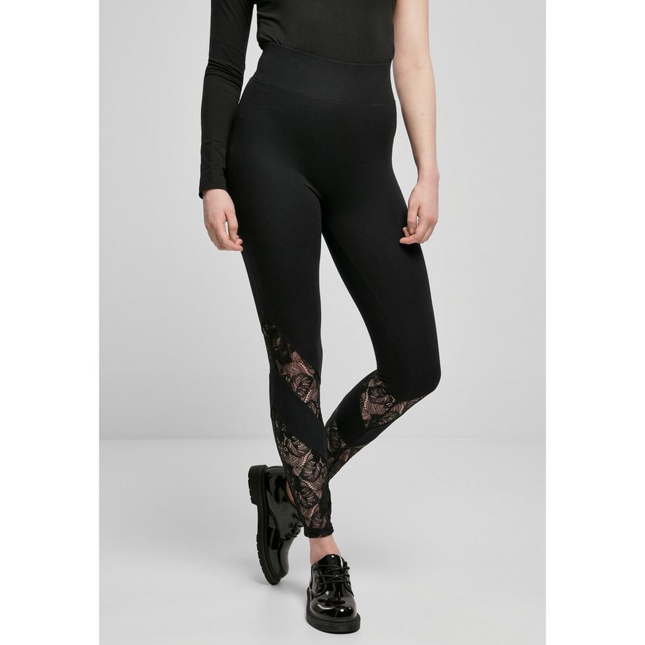 damen-leggings mit hoher taille lace inset