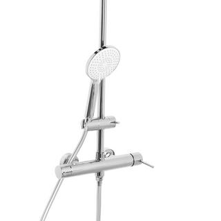 Beliani Duschsystem mit Mischbatterie und Regenbrause aus Messing Modern PUYEHUE  
