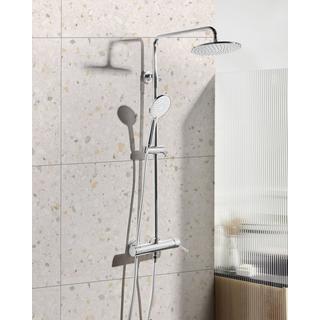 Beliani Duschsystem mit Mischbatterie und Regenbrause aus Messing Modern PUYEHUE  