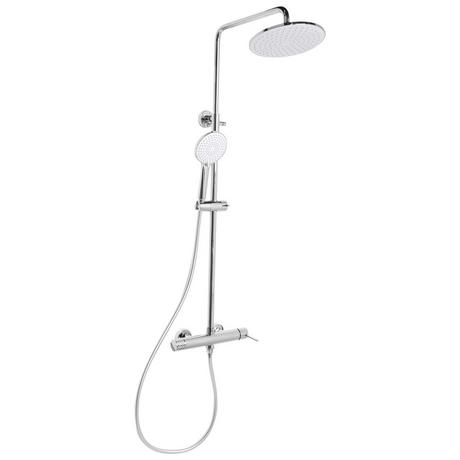 Beliani Duschsystem mit Mischbatterie und Regenbrause aus Messing Modern PUYEHUE  