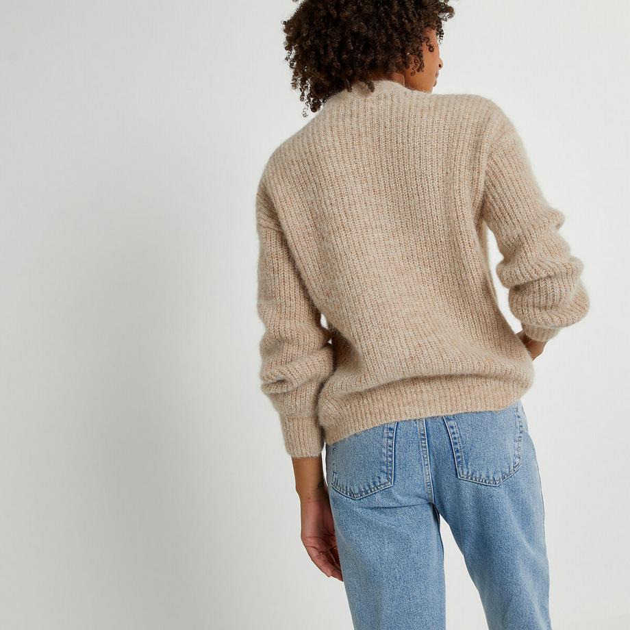 La Redoute Collections Geknöpfte Strickjacke V-Ausschnitt  