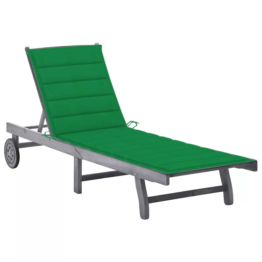 VidaXL - Sonnenliege akazienholz, One Size, Grau