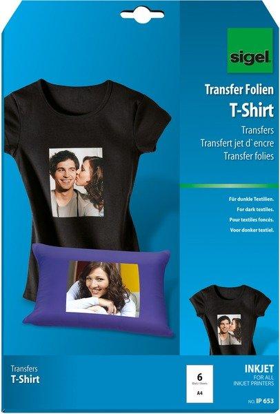 Sigel SIGEL Inkjet-Transfer T-Shirt A4 IP653 Textilien 6 Blatt  