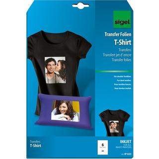 Sigel SIGEL Inkjet-Transfer T-Shirt A4 IP653 Textilien 6 Blatt  