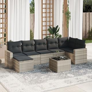 VidaXL set divano da giardino Polirattan  