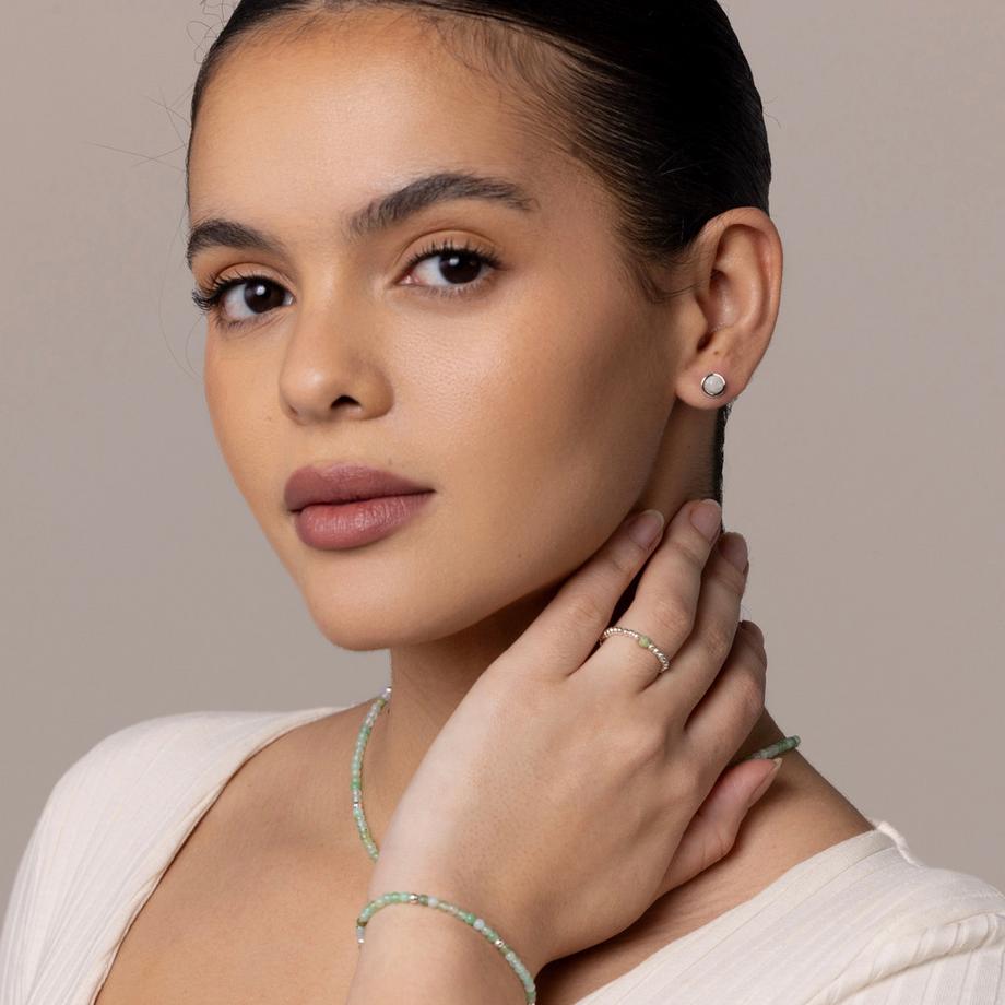 Balibay  Alani  Ohrstecker mit Regenbogen Mondstein 