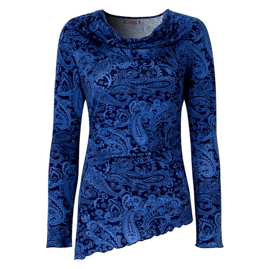 Joe Browns Jersey Henley-Shirt mit Wasserfallausschnitt und Paisleymuster  