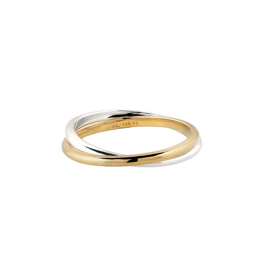 Elli  Bague Bague Sans Pierres 925 Sterling Silver Gold-Plated 