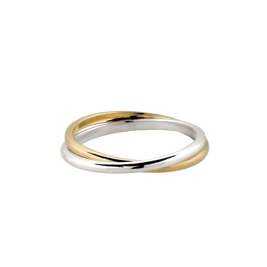 Elli  Bague Bague Sans Pierres 925 Sterling Silver Gold-Plated 